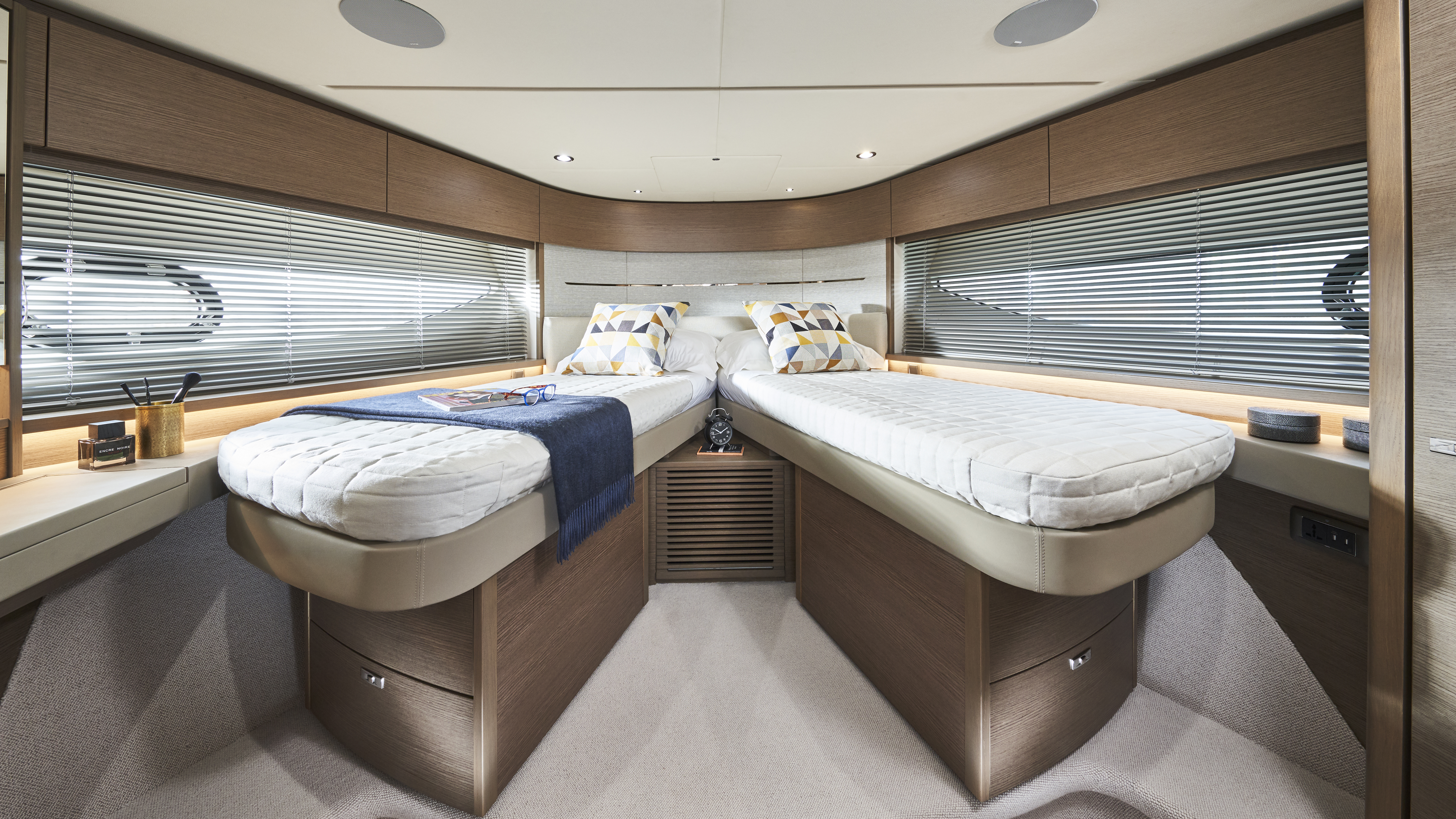 V55 Interior Forward Guest Cabin Silver Oak Satin