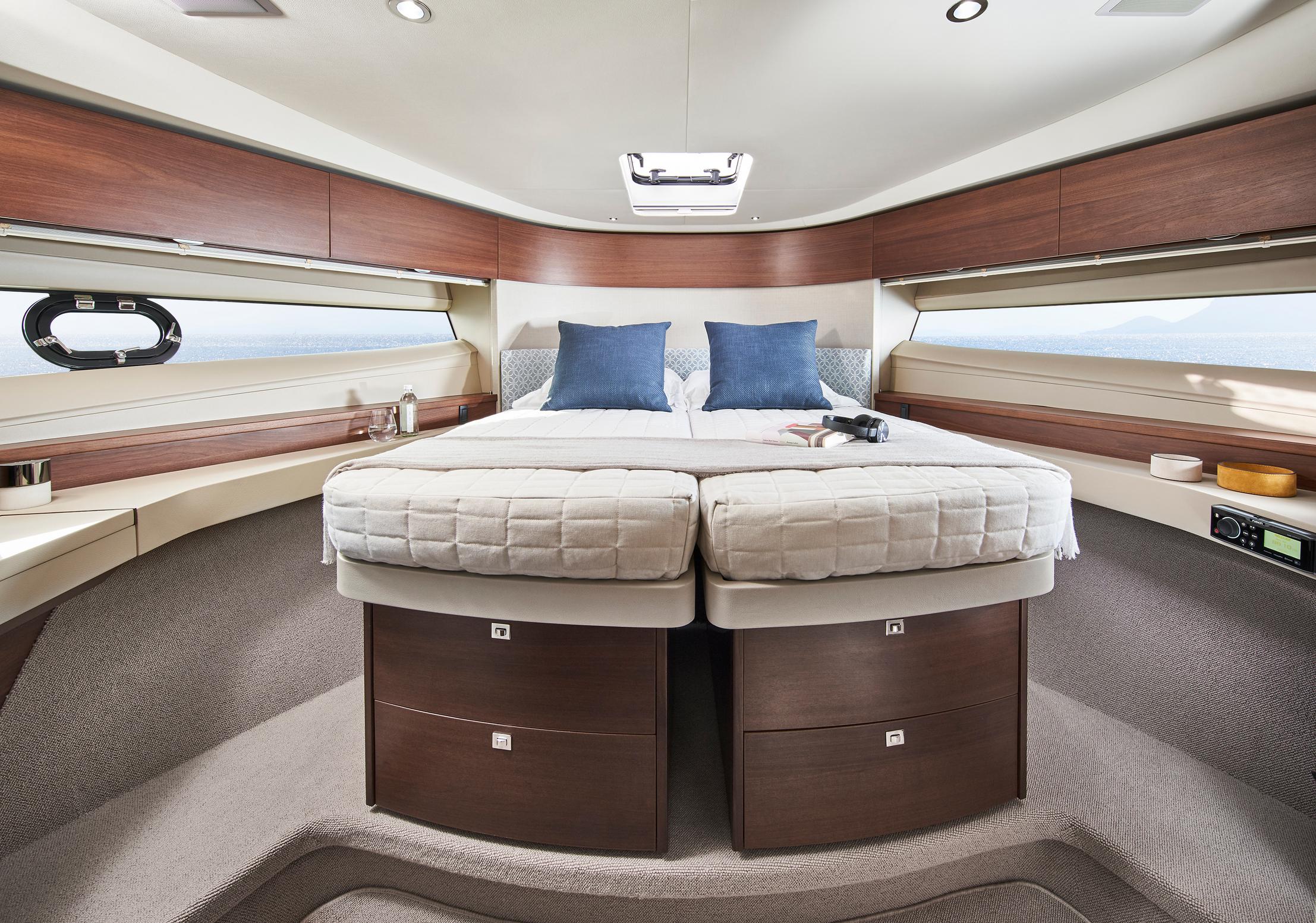 F50 Interior Forward Cabin Walnut Satin 2