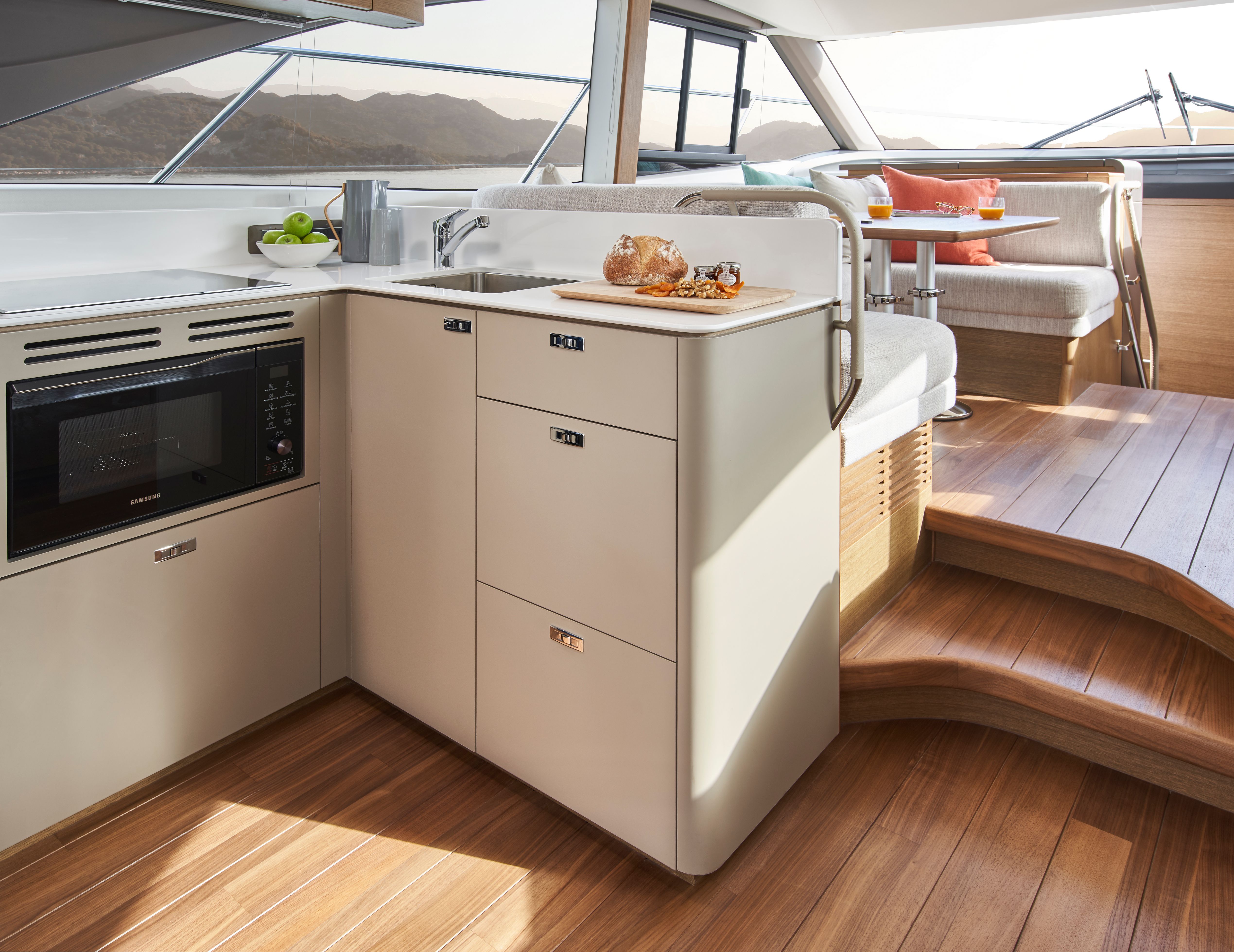 F45 Interior Galley Rovere Oak Satin