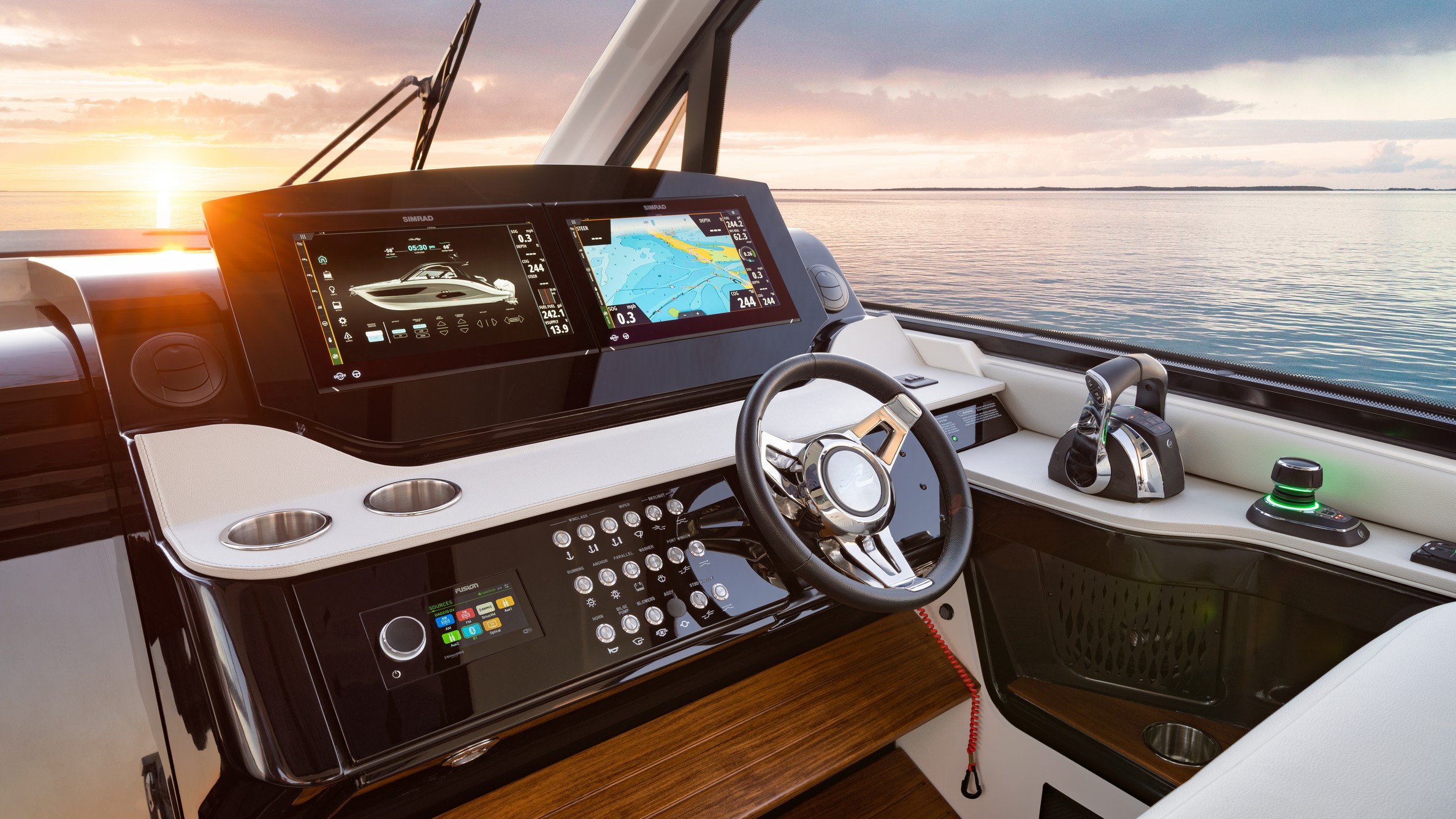 2021 Sundancer 370 Outboard Dao370 Helm Dash Sunset 05305 Select