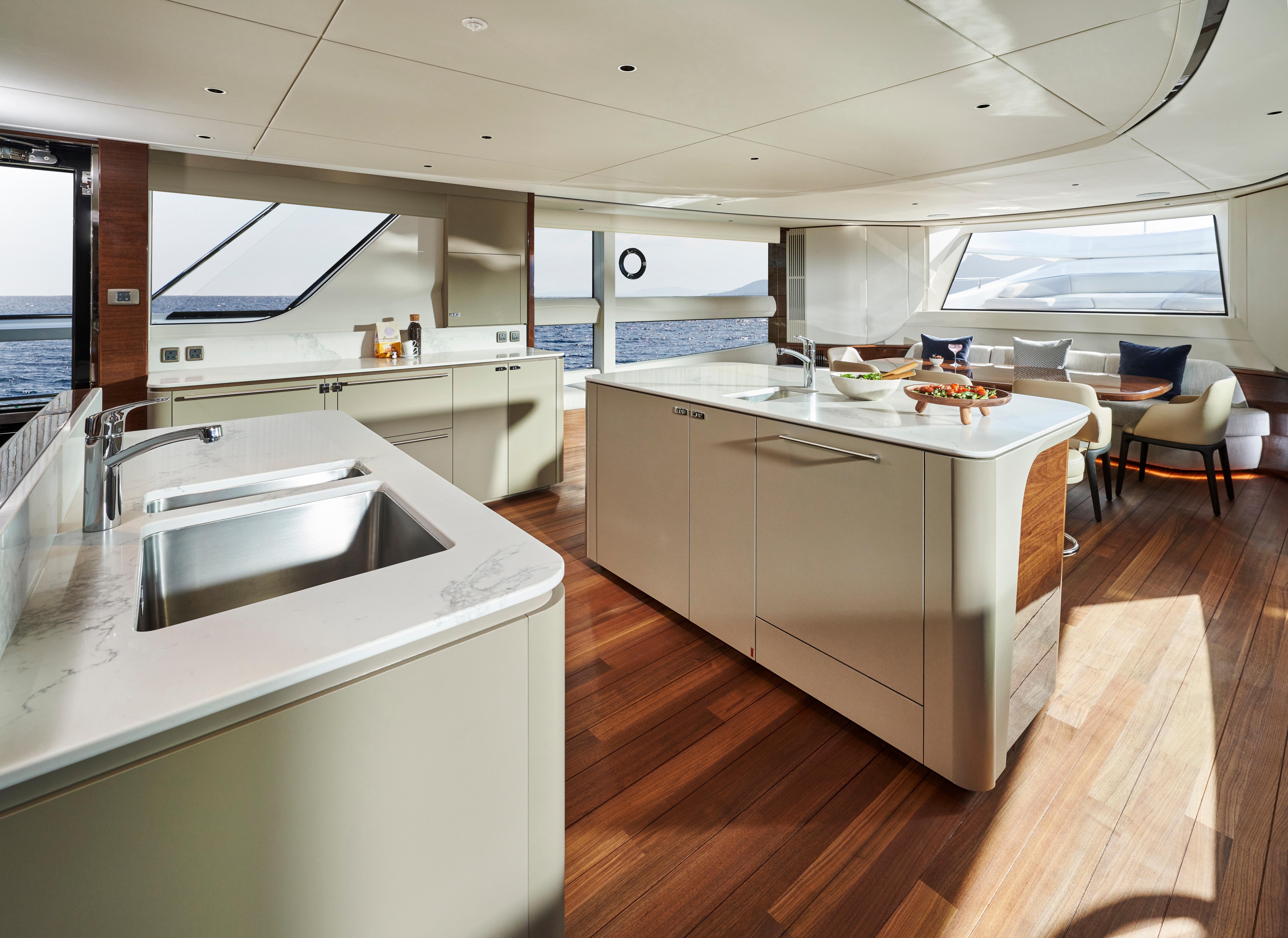 X95 Slot 14 Interior Open Main Deck Galley And Dining Area 2