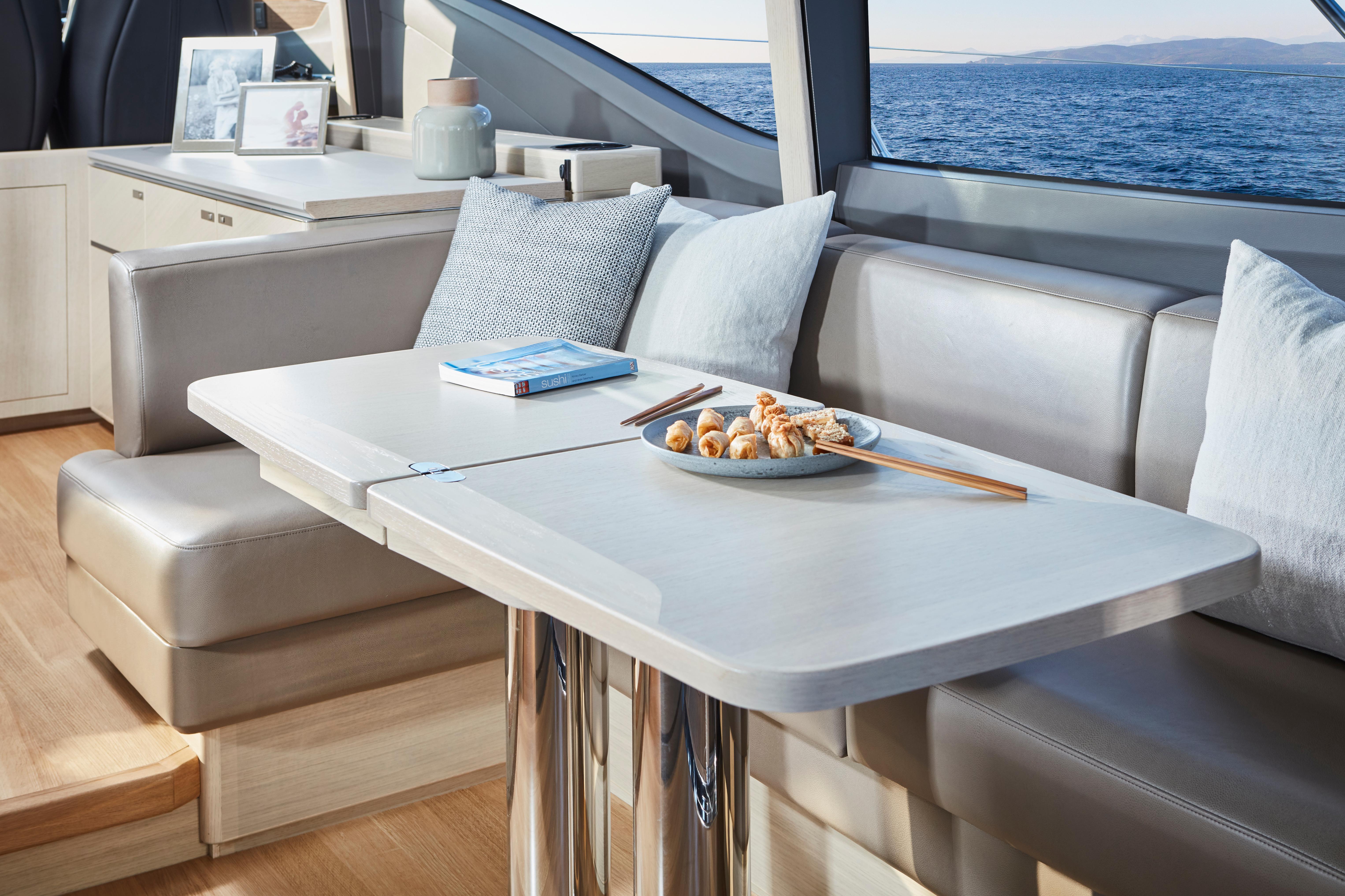 V60 Interior Dining Area Alba Oak Satin