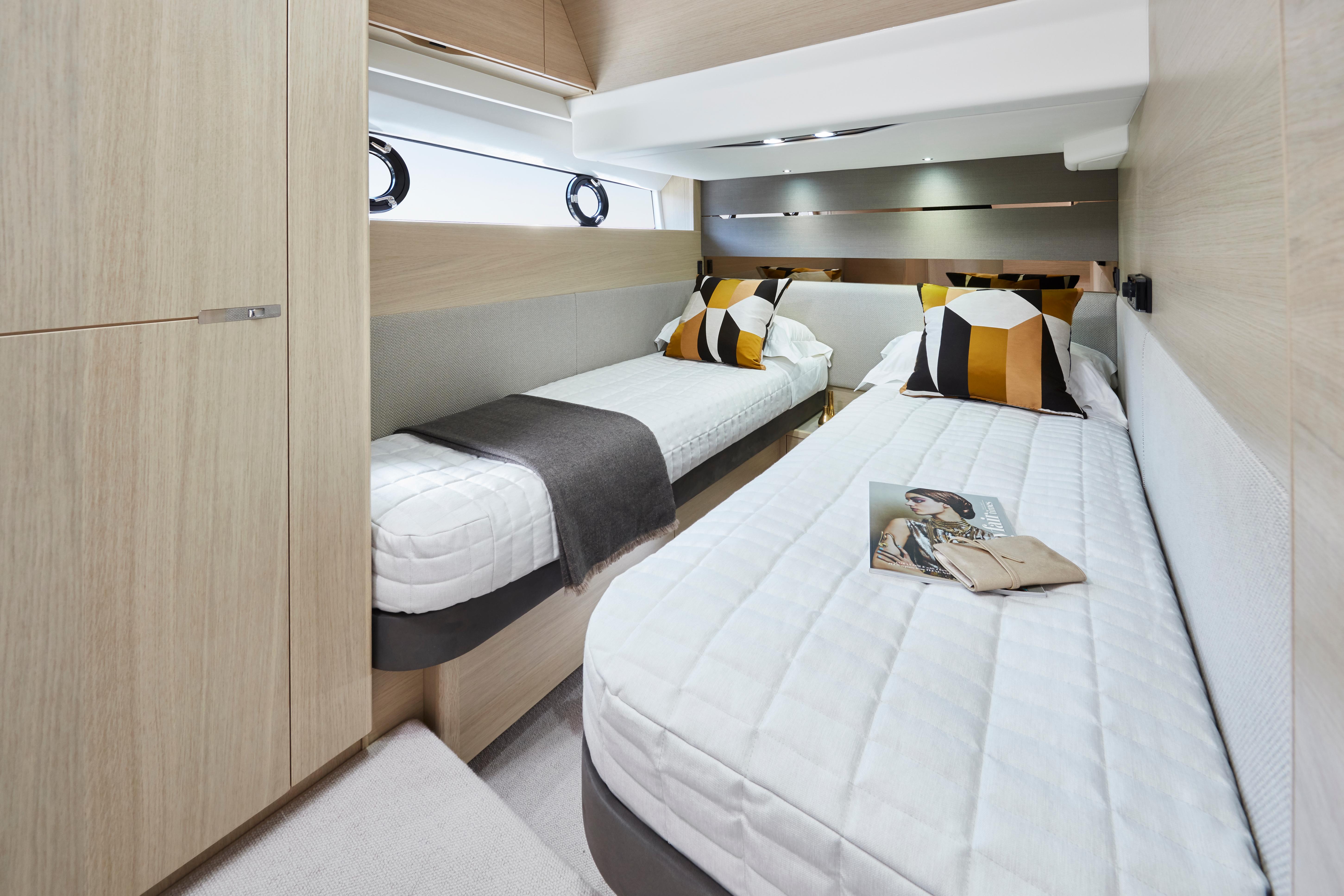 V60 Interior Starboard Cabin Alba Oak Satin